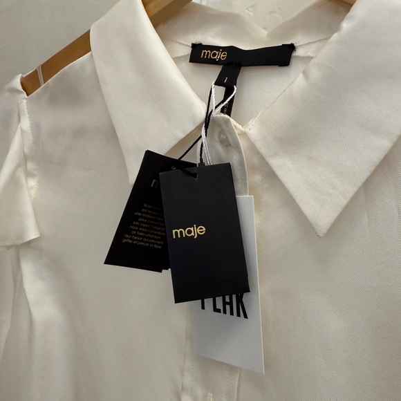 Maje Chella silk blouse NWT - Picture 7 of 14
